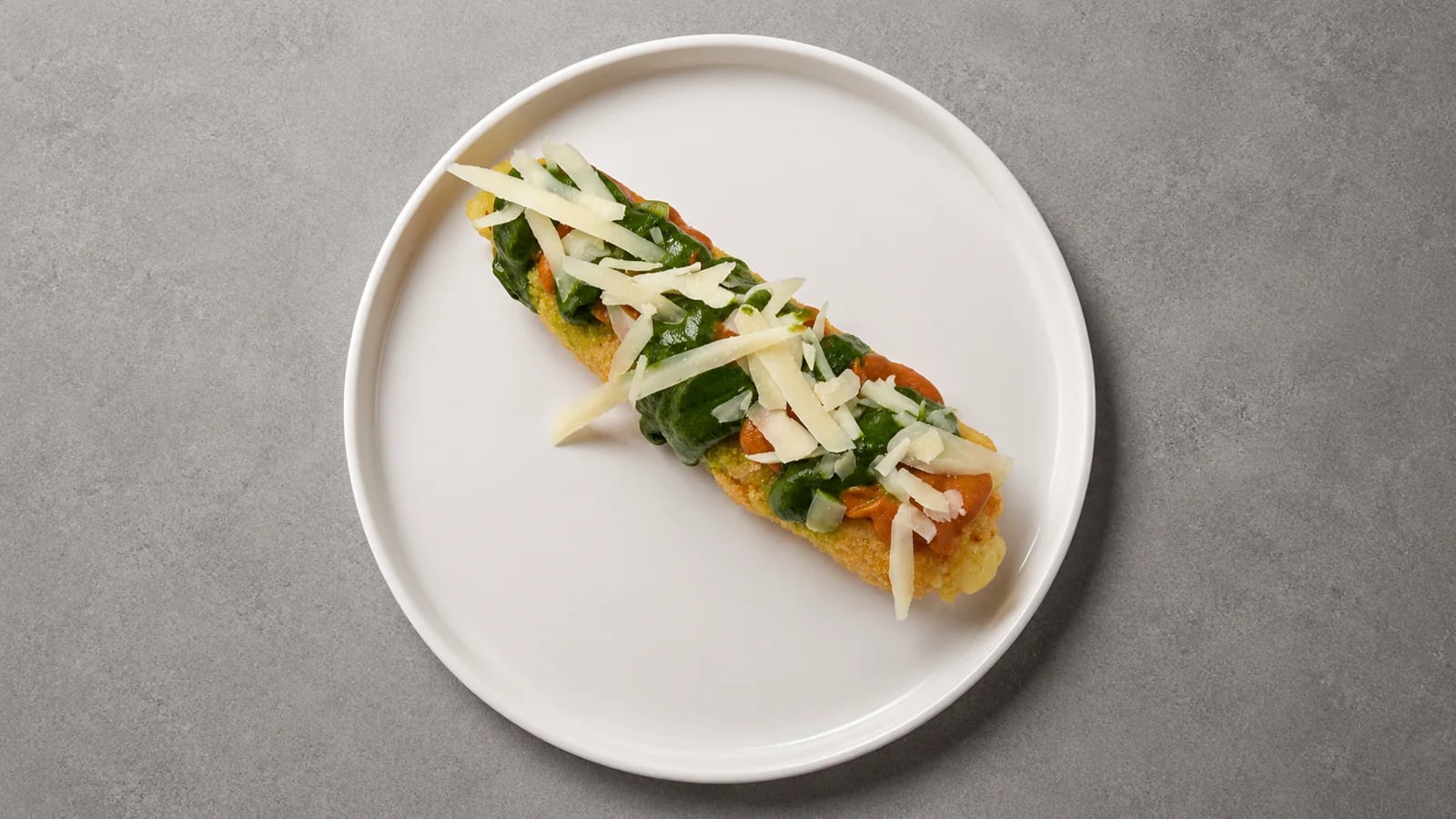 Crocchè con crema di melanzane